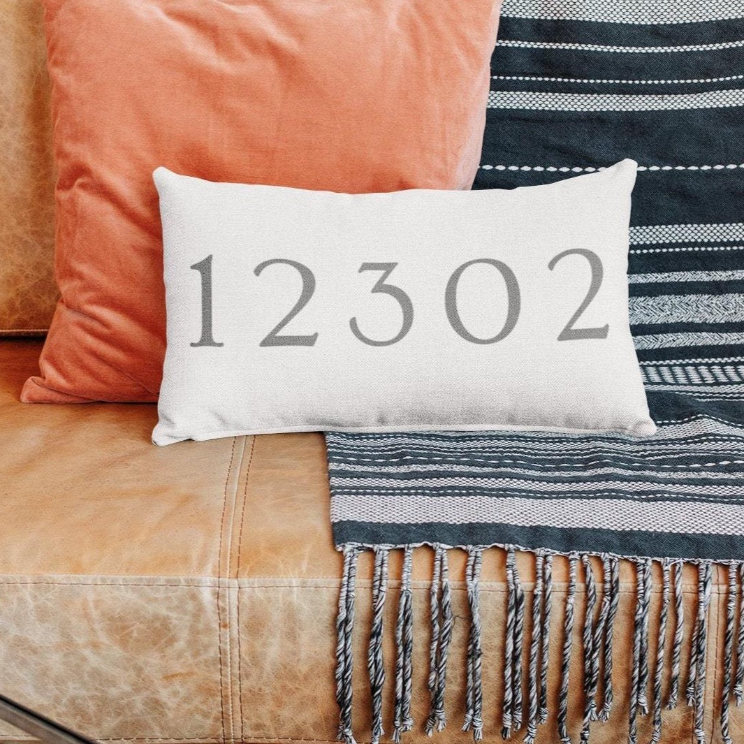 Personalized Zip Code Pillow,Personalized Pillow,Dorm Decor,Monogrammed Gift,Rustic Home Decor,Home Decor,Farmhouse Decor,custom pillow