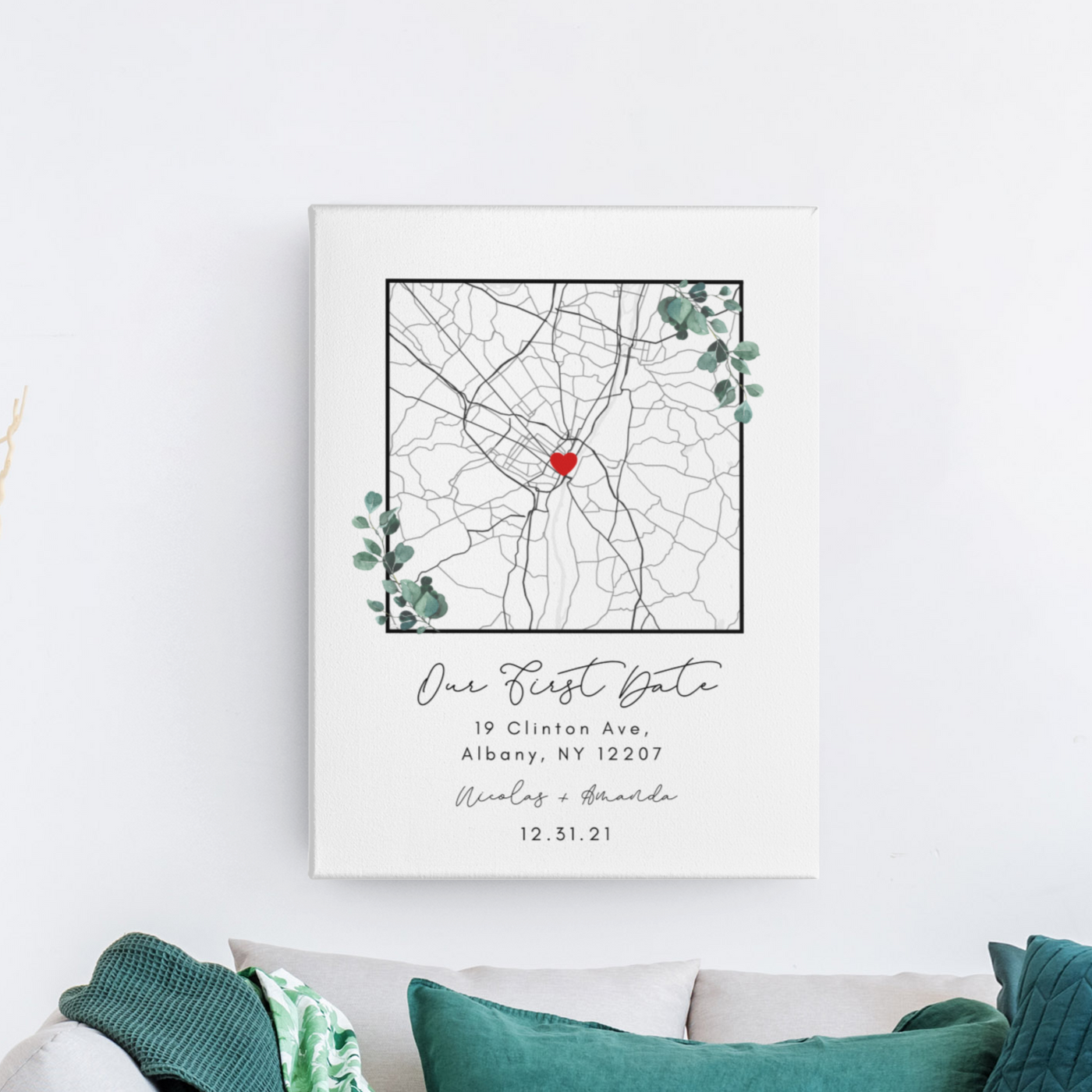 Our Love Map Wall Art