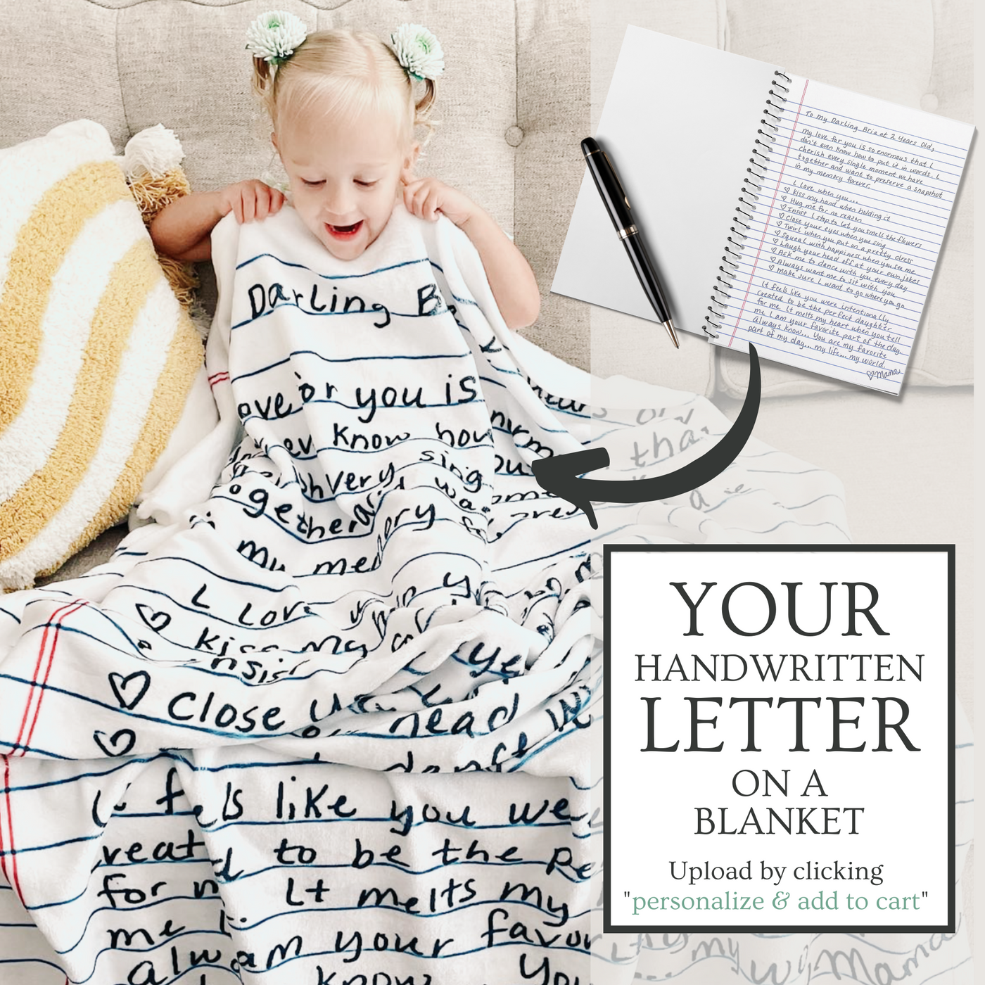 Handwritten Letter Blanket