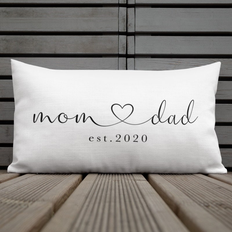 Mom Dad Gifts, Mom Dad Pillows, New Parent Gift, New parents Gift, Personalized Pillow, Mom Gift, New Mom gift, Mom And Dad Gifts, Mom gifts