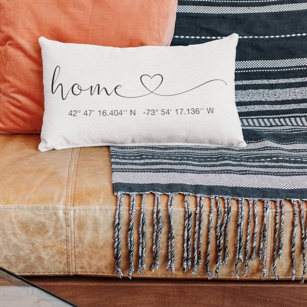 Home coordinates pillow | house warming gift | farmhouse style pillow | wreath pillow | home pillow | phrase pillow | cottage decor gift