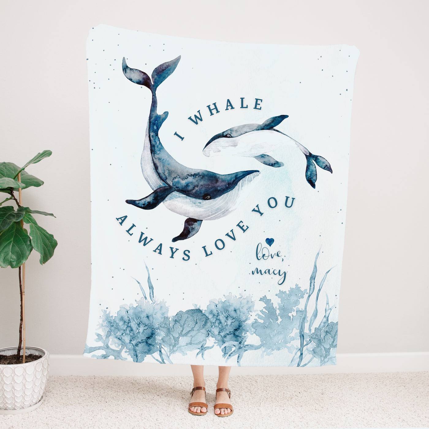 I Whale Always Love You Blanket